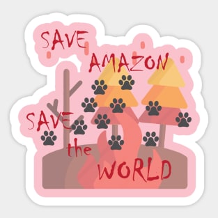 save Amazon save the World Sticker